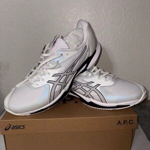 Asics White and Silver Men's Running Sneakers